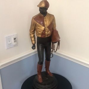 Bronze jockey statue 30” tall